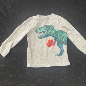 Gray Dinosaur be mine long sleeve shirt